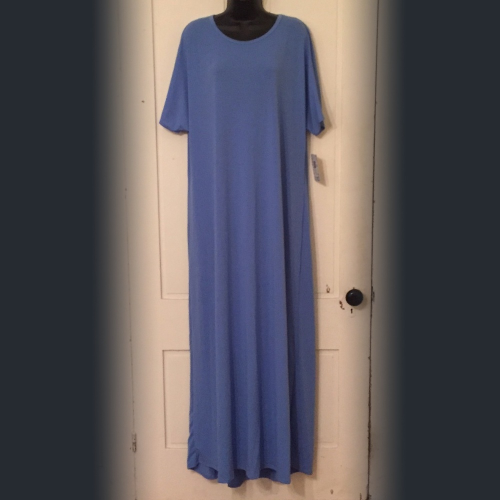 LuLaRoe Maria, Solid Sky Blue, 2XL, NWT